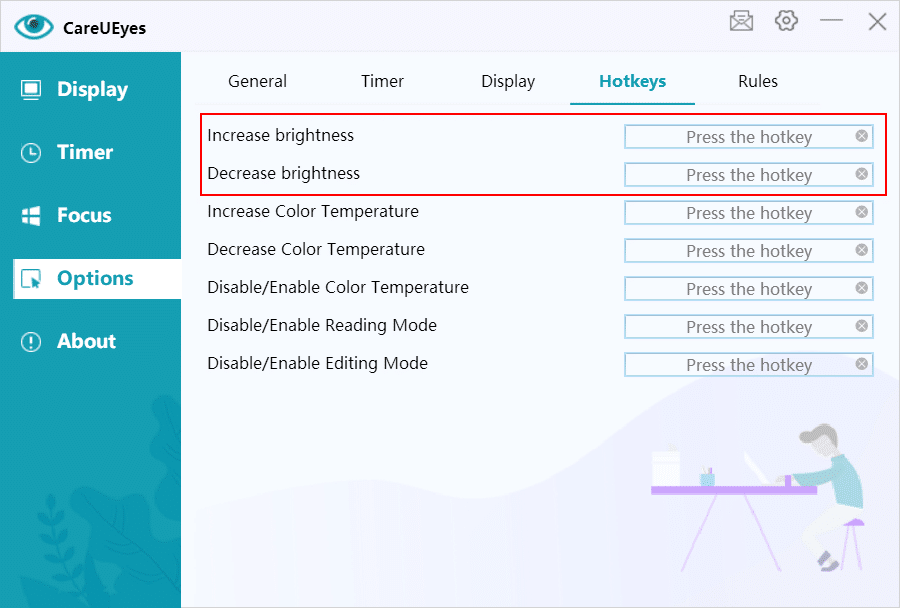 brightness control window 7