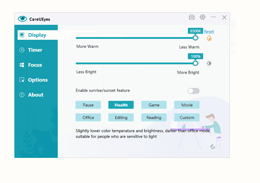 screen dimmer for night